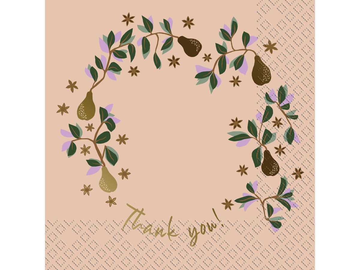 STEWO Serviettes Varena 33x33cm 2572522750 beige, FSC Mix 20 pièces (7630050876107)