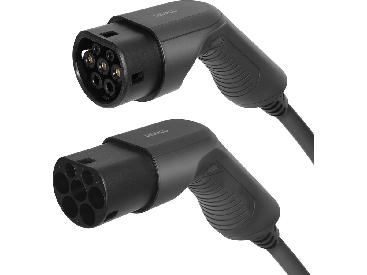 DELTACO e-Charge,cable type 2-type 2 EV-3205 3 phase, 32A, 5M (7333048044518)