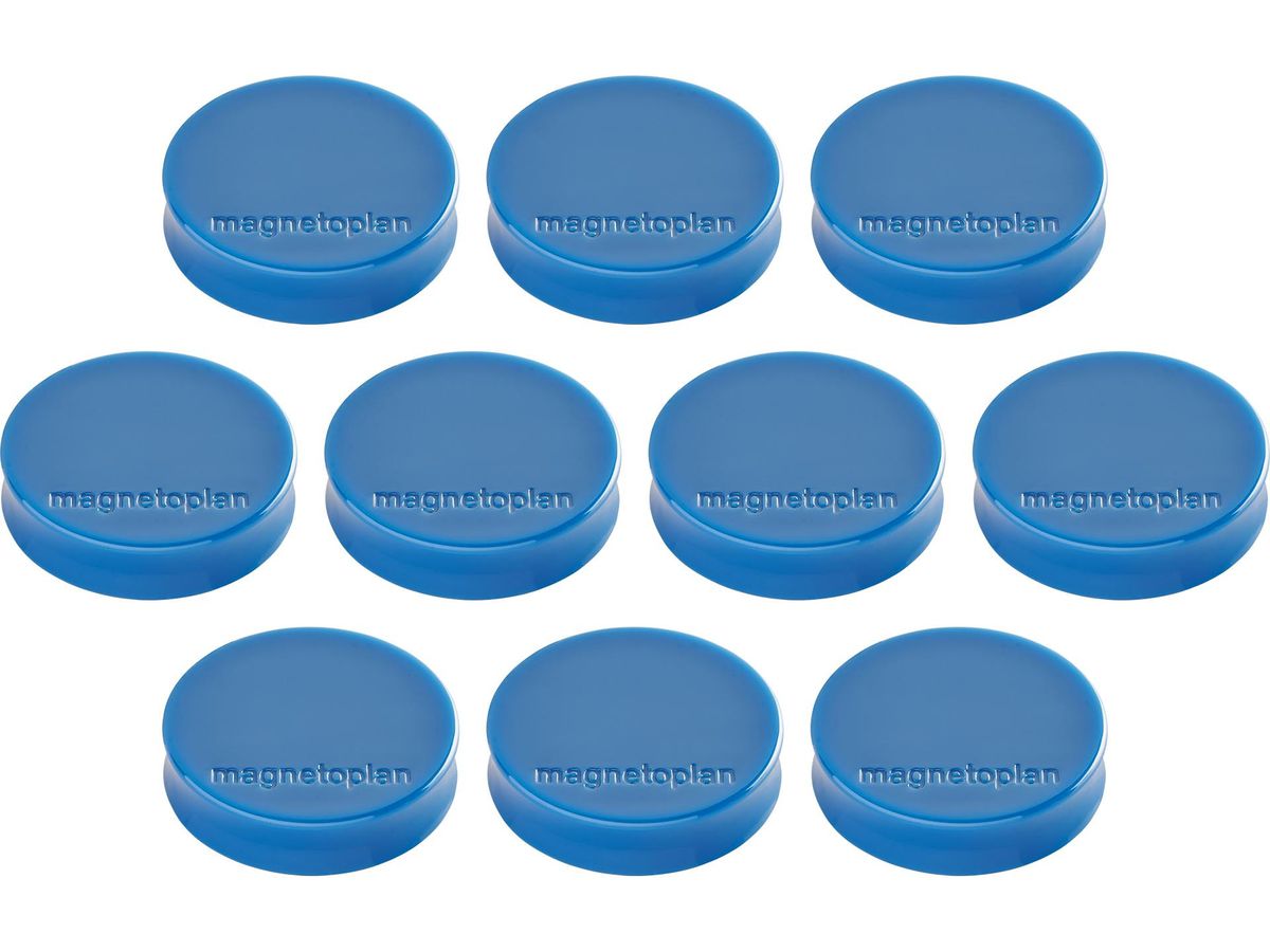 MAGNETOPLAN Aimant Ergo Medium 10 pcs. 1664014 bleu foncé 30mm (4013695043289)