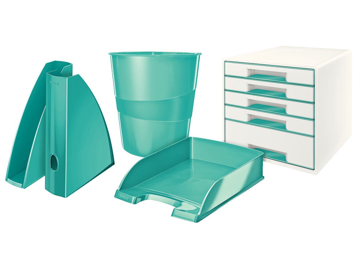LEITZ Corb. à papier WOW 15 litre 52781051 bleu glacier (4002432104413)