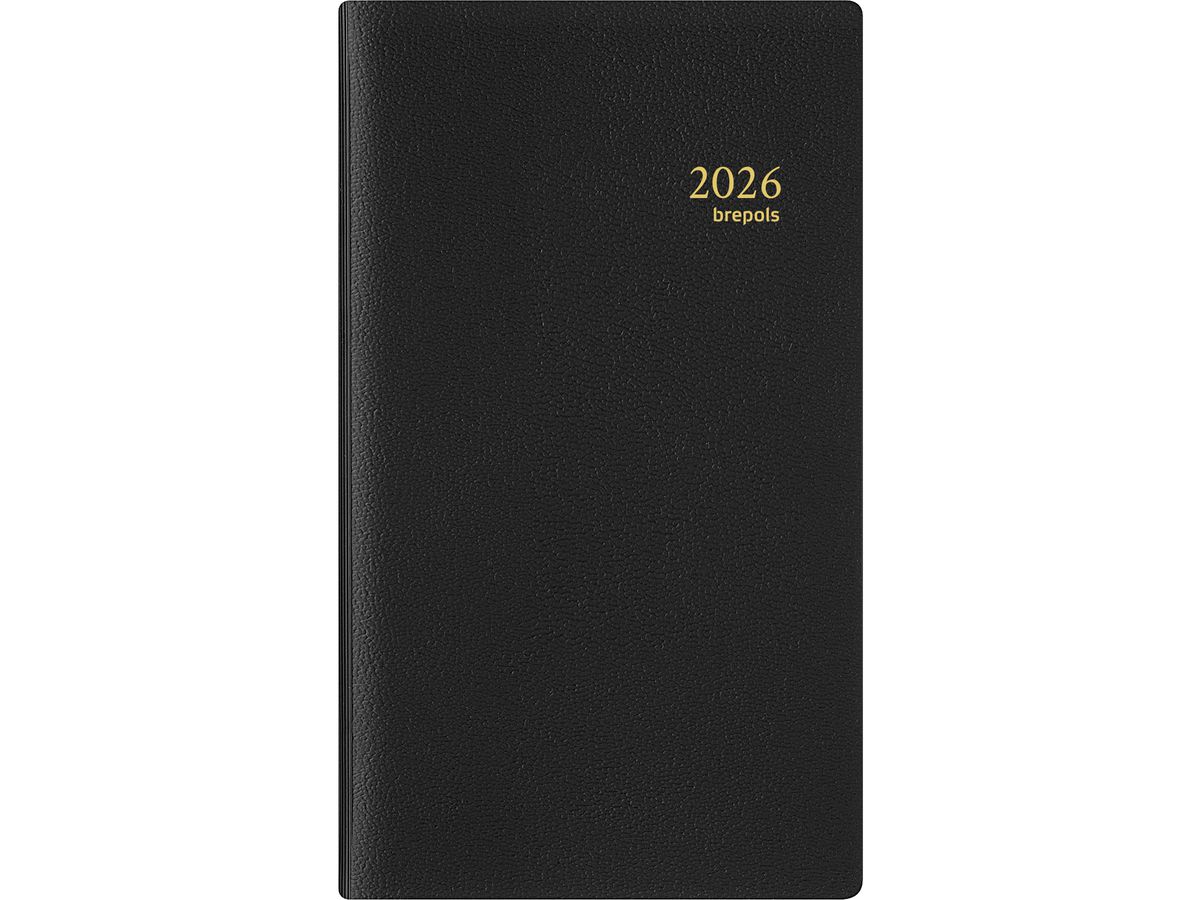 BREPOLS Agenda Notaplan Genova 2026 0.716.2051 1W/1S schwarz 8.9x16cm (5412303124157)