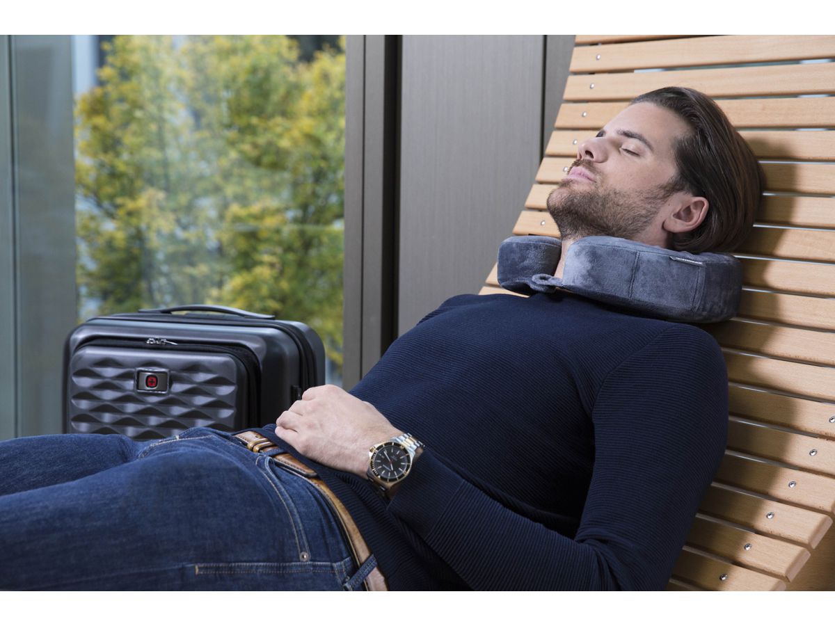 WENGER Travel Neck Pillow 611884 Memory Foam Grey (7613329152225)