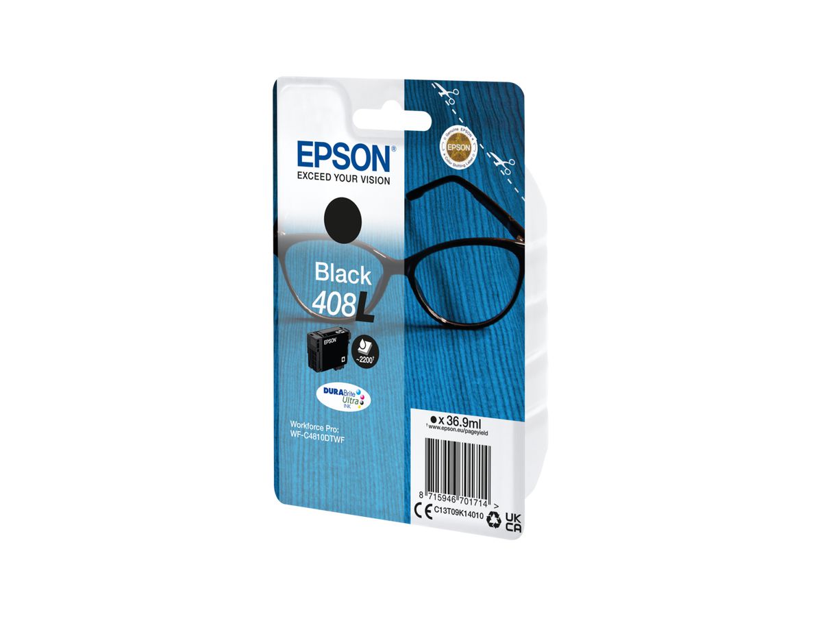 EPSON Cart. d'encre 408L noir T09K14010 WF-C4810DTWF 2200 pages (8715946701714)