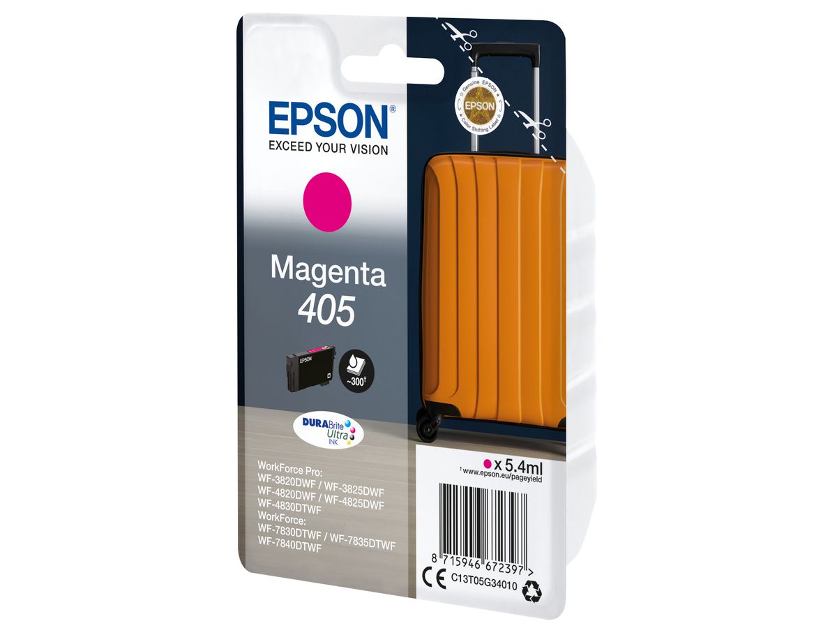 EPSON Cart. d'inchiostro 405 magenta T05G34010 WF-7830DTWF 300 pagine (8715946672397)