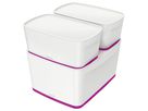 LEITZ MyBox L avec couvercle 18lt 5216-10-62 blanc/violet (4002432121649)
