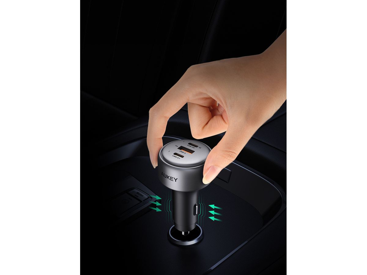 AUKEY Pathfinder PD Car Charger CC-P4 165W 3-Port (0689323789207)