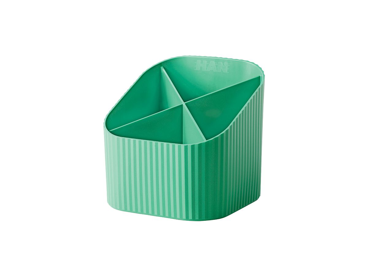 HAN Stifteköcher Re-LOOP 2.74 Jade grün 4 Fächer (4012473172586)