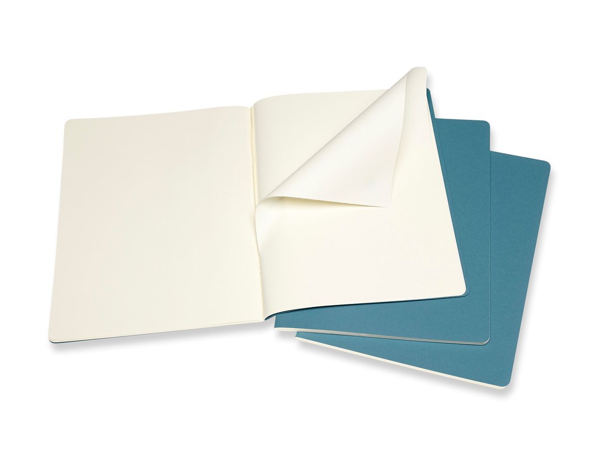 MOLESKINE QuadernoxL 3x 25x19cm 629636 in bianco, vivid blu, 120 p. (8058647629636)