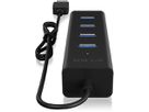 ICY BOX 4 Port Hub Type A USB 3.0 IB-HUB1409-U3 Aluminium black (4250078165873)