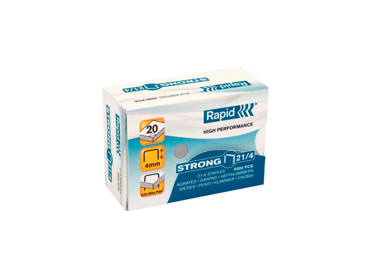 RAPID Heftklammern Strong 21/4mm 24867400 verzinkt 5000 Stück (7313468674007)