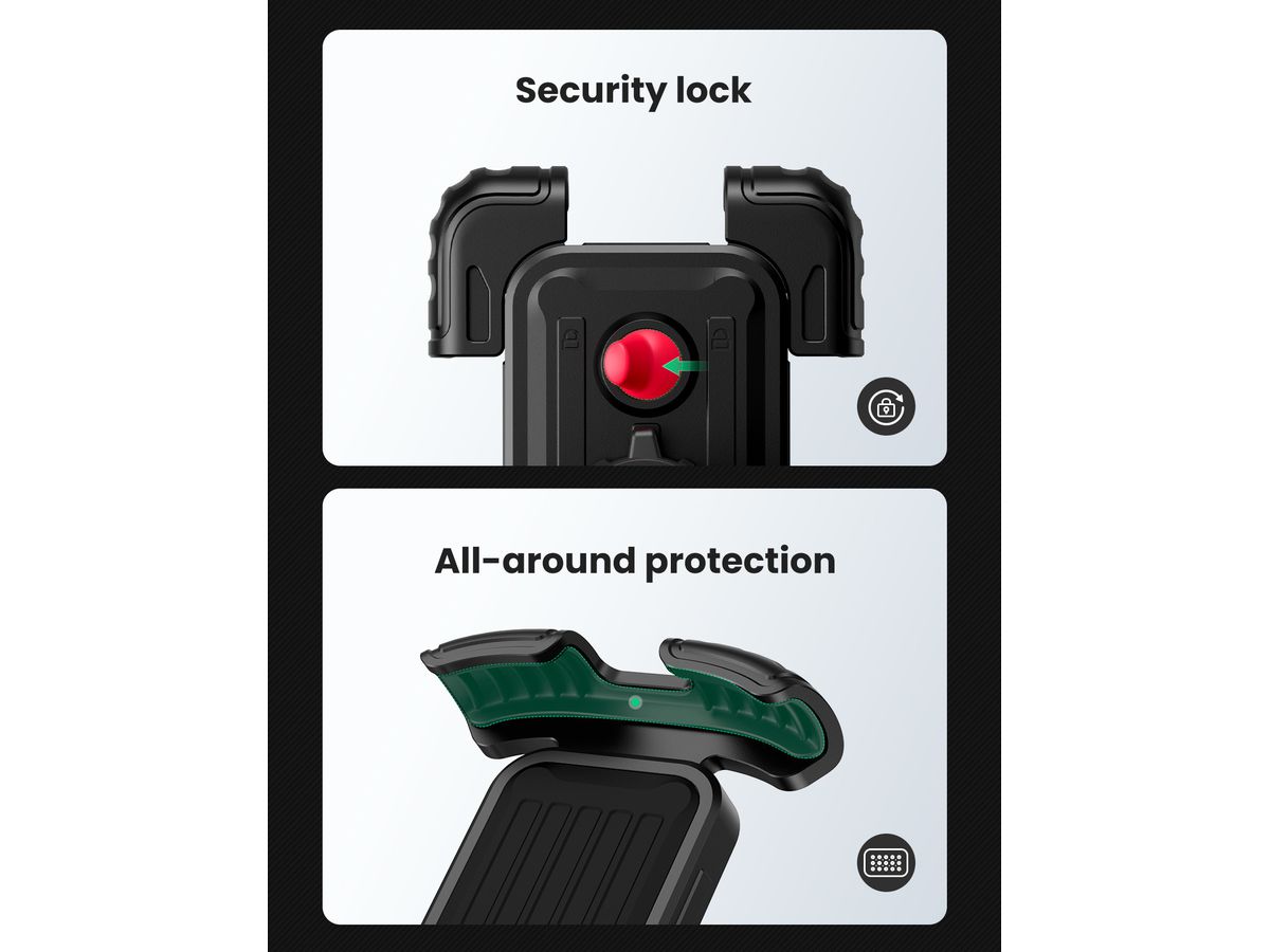 UGREEN Bike Phone Mount 60548 Black, (BB) (6957303865482)