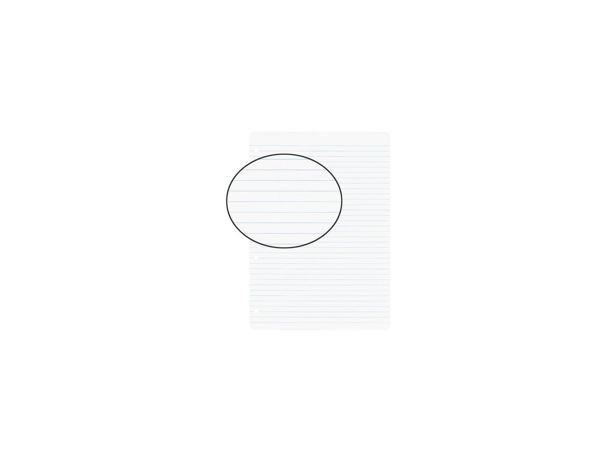 BIELLA Einlageblatt 45044100U weiss,liniert, 4 Loch 100 Bl. (7611365230082)