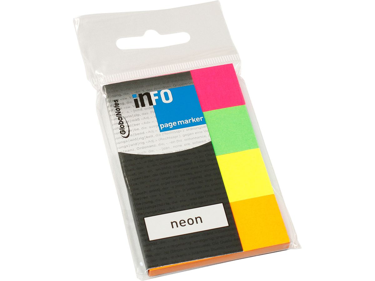 INFO Page Marker 5670-89 Neon, 20x50mm,4x40 fogli (4011169670894)