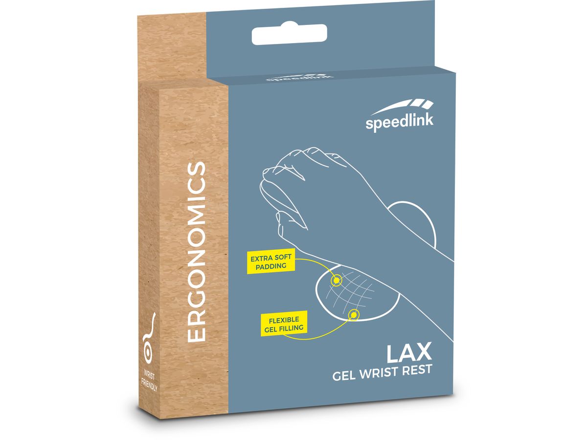 SPEEDLINK LAX Wrist Rest Gelpad SL620800B Ergonomic, black (4027301341553)