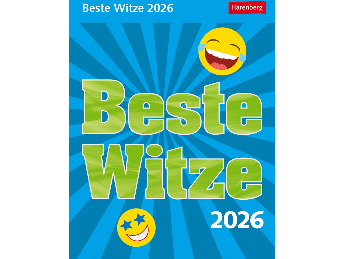 HARENBERG Abreisskalender 2026 3309759+26 Beste Witze DE 11x14cm (9783840036323)