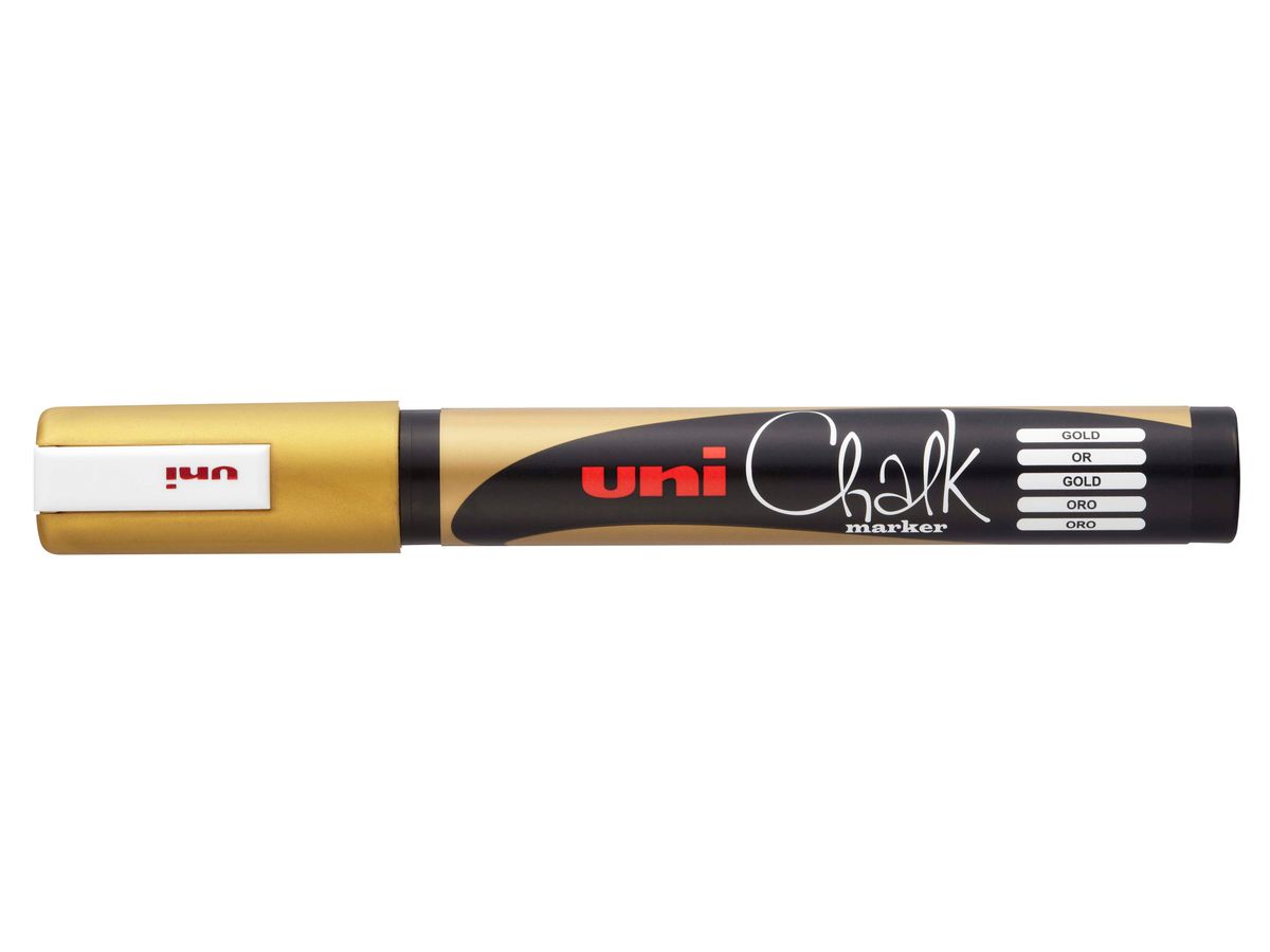 UNI-BALL Chalk Marker 1.8-2.5mm PWE-5M GOLD or (4902778222089)