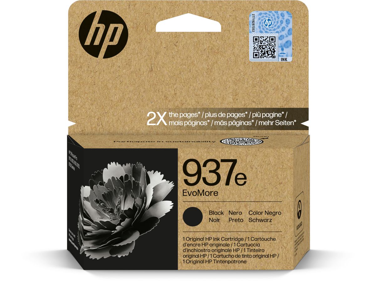 HP Tintenpatrone 937e schwarz 4S6W9NE OfficeJet 9110b/9120 2500 S. (0196786147722)