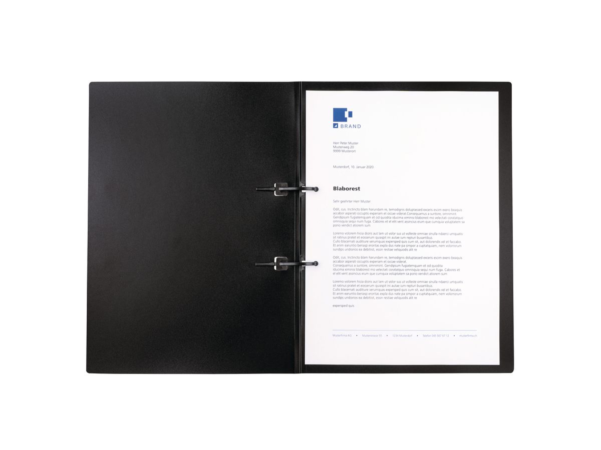 KOLMA Dossier-classeur LineaVerde A4 11.051.06 noir, PP, Sand, recycling (7611967113547)