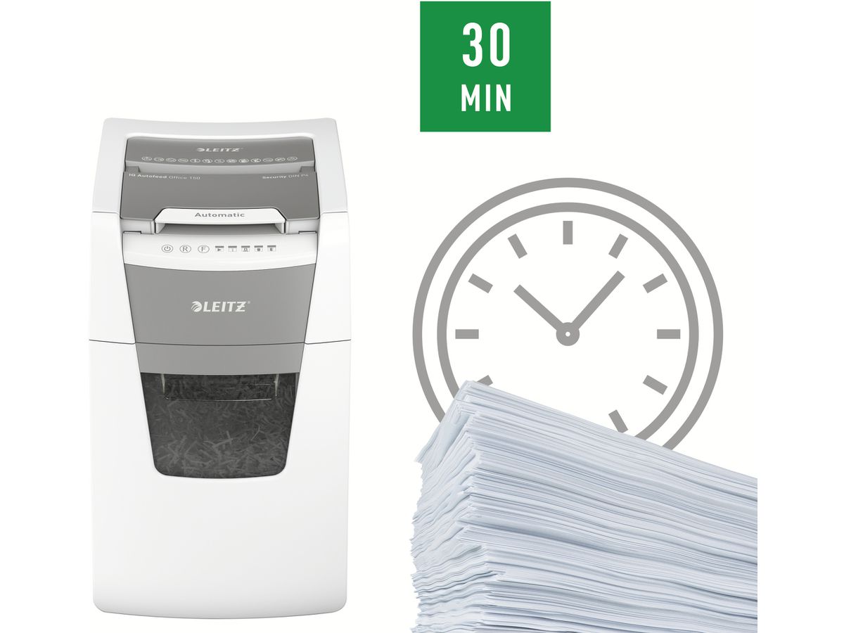 LEITZ Destructeur documents IQ AF 8013-20-00 Office 150, P-4, 44lt (4002432126415)