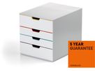 DURABLE Set tiroirs Varicolor 4 762427 blanc/multicolore 4 compart. (4005546736105)