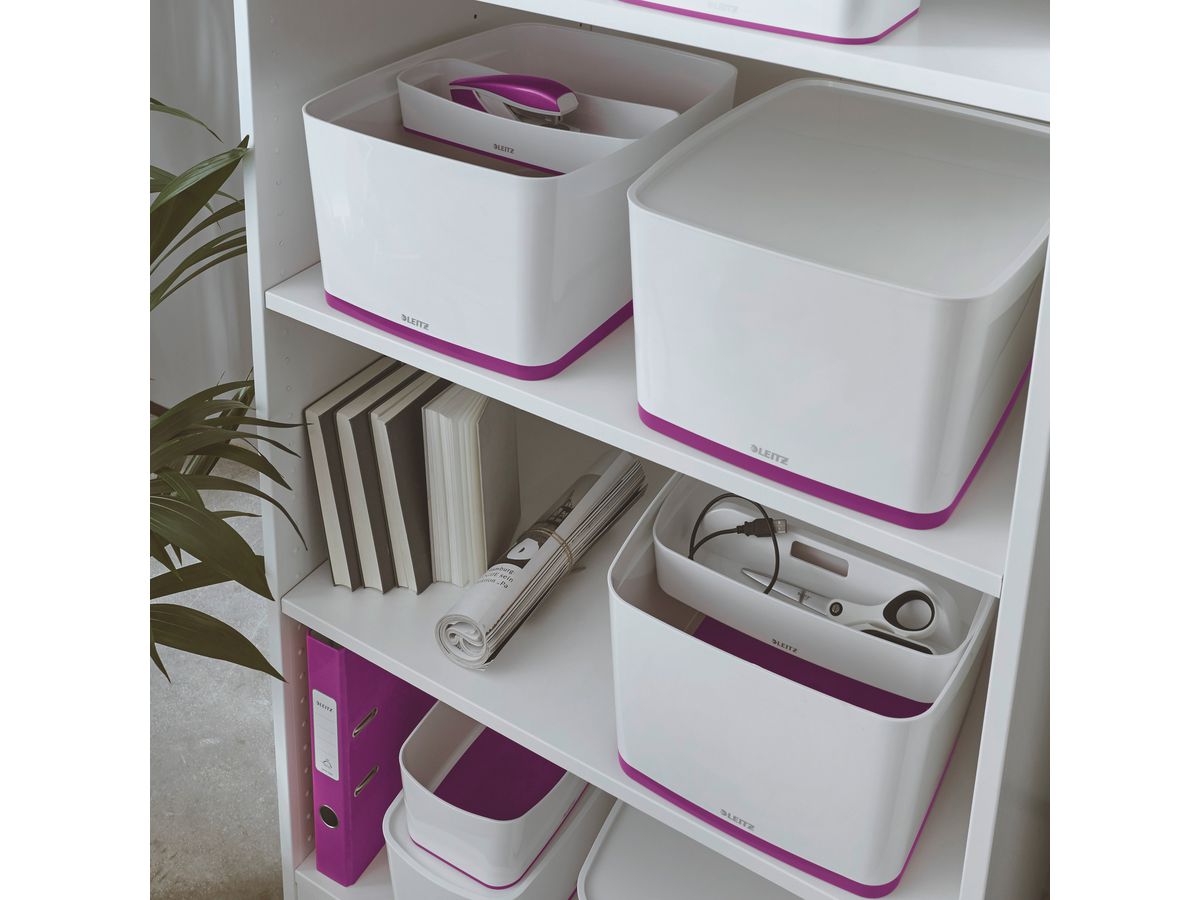 LEITZ MyBox S avec couvercle 5lt 5229-10-62 blanc/violet (4002432121731)