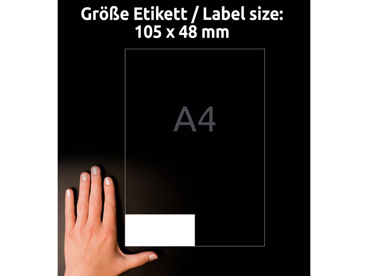 AVERY ZWECKFORM Etichette 105x48mm 3424-200 bianco 2640 pz./200+20 fogli (4004182249581)