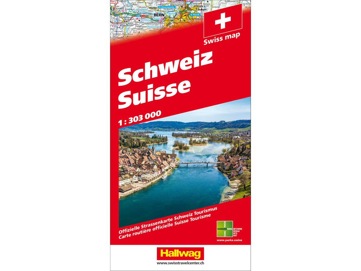 HALLWAG Strassenkarte 3-8283-1048- Schweiz 1:303 000 (9783828310483)