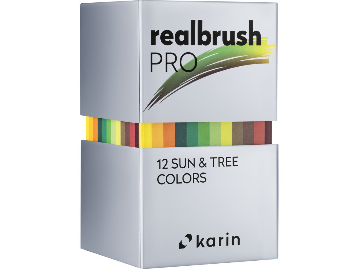 KARIN Real Brush Pen Pro 0.4mm 31C3 Sun and tree Colours 12 pièces (5904446031381)