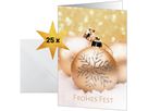 SIGEL Weihnachtskarten A6 DS091 Weihnachtskugeln 25 Stück (4004360786341)
