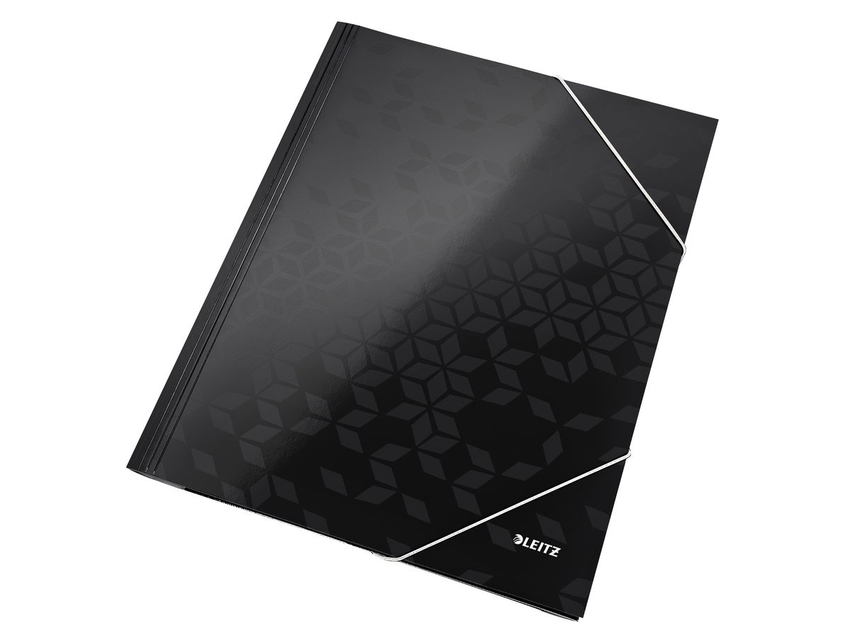 LEITZ Gummibandmappe WOW A4 3982-00-95 schwarz (4002432120642)
