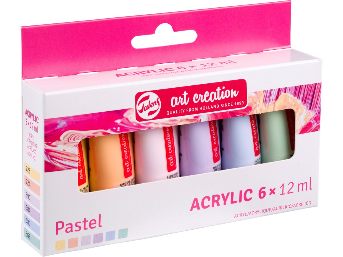 TALENS Colore acrilici 6x12ml 9021862M Pastel (8712079517960)