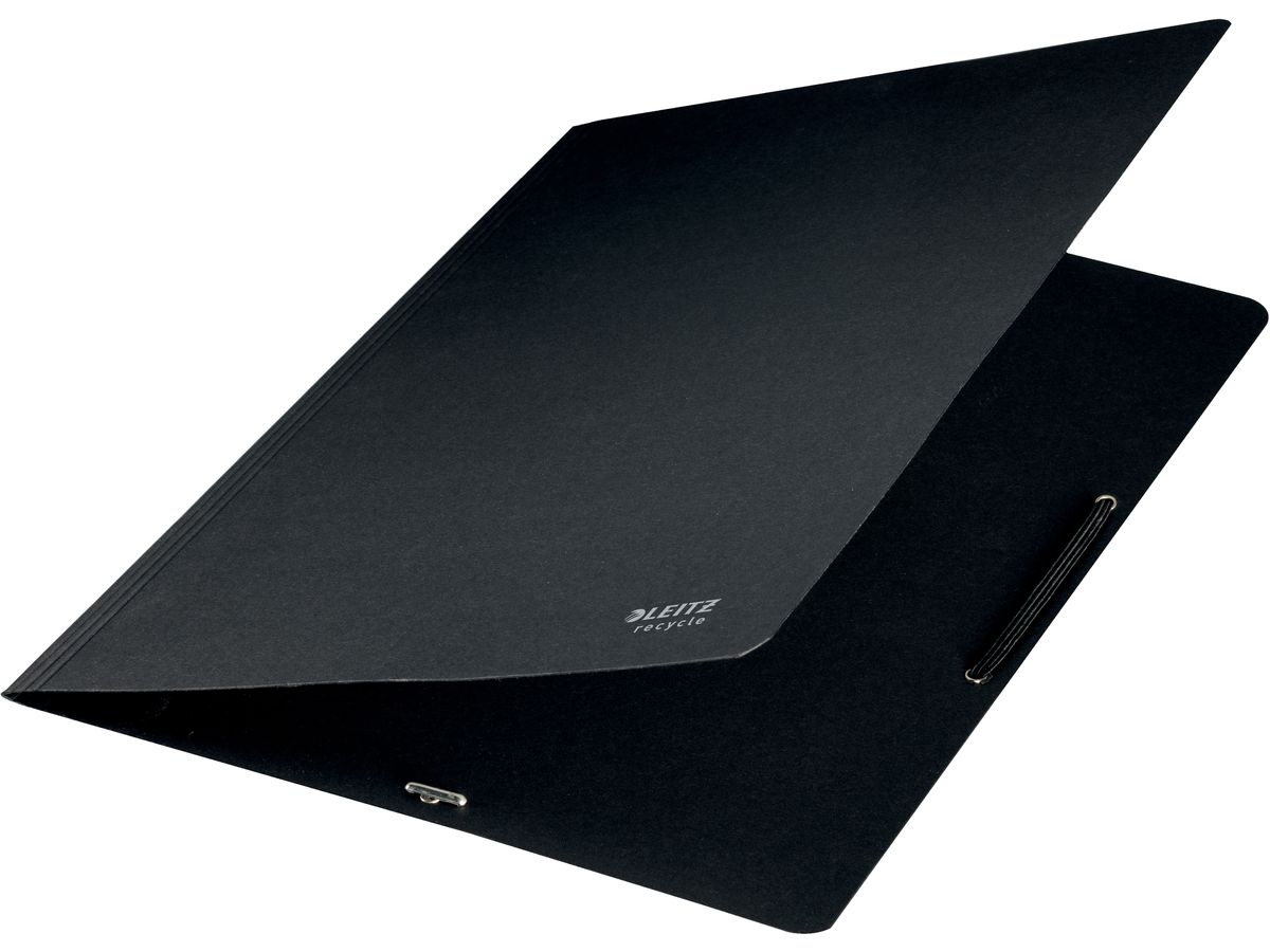 LEITZ Pochettes à élast. Recycle A4 3908-00-95 noir, carton (4002432128051)