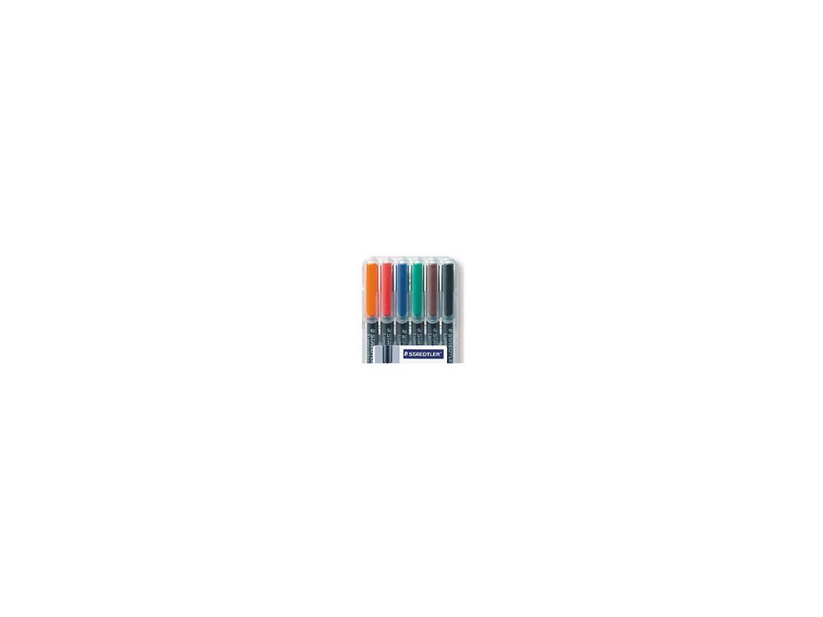 STAEDTLER Lumocolor permanent F 318-WP6 6 Farben ass. (4007817323670)