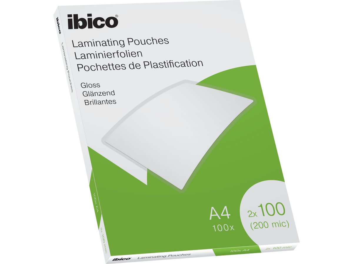 IBICO Pochettes à plastifier A4 627317 brillant, 100my 100 pcs. (4049793065922)