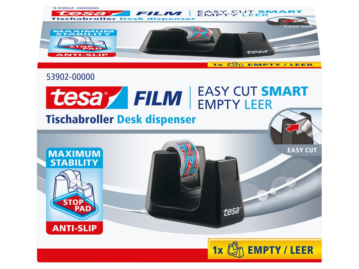 TESA Tischabroller Smart 539020000 schwarz (4042448259738)