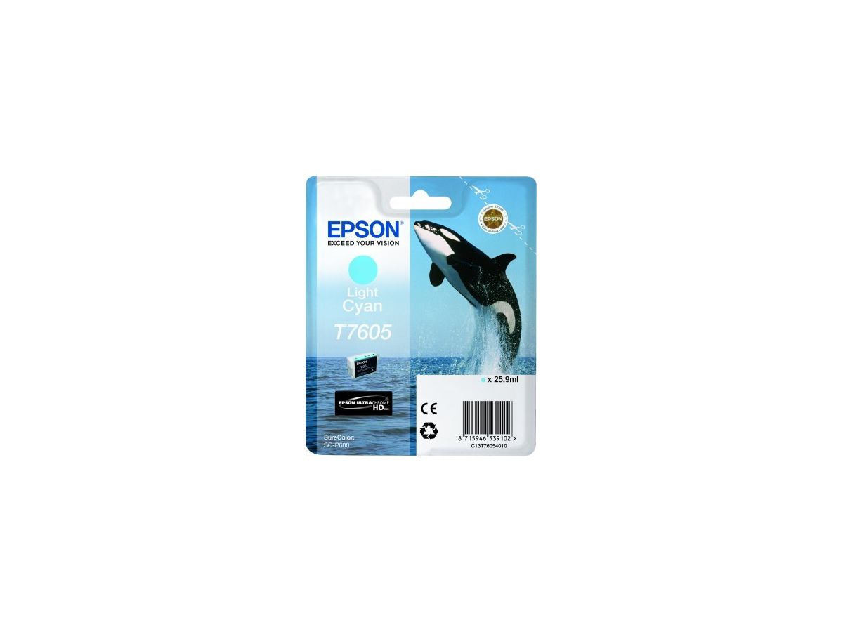 EPSON Tintenpatrone light cyan T760540 SureColor P 600 25,9ml (8715946539102)