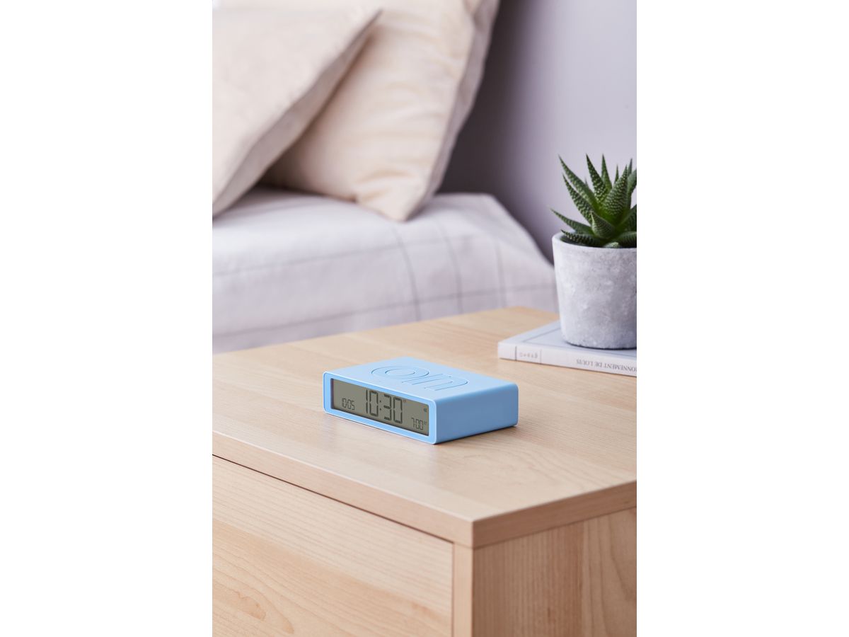 LEXON Wecker Flip Classic LR157LB1 hellblau, USB-C (3660491209459)