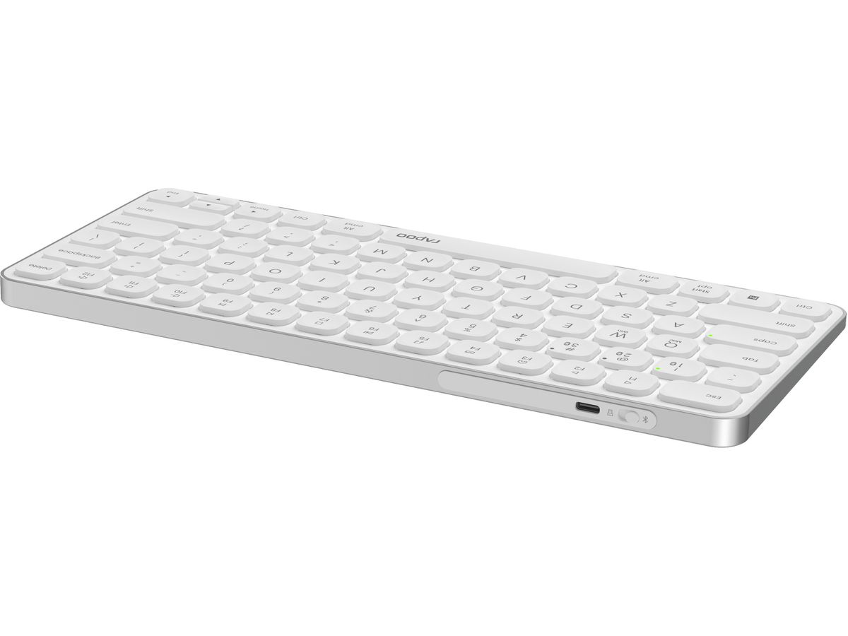 RAPOO E9610M ultraslim Keyboard 12641 Wireless, White (6940056126412)
