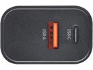 INTENSO Power Adapter W30AC Charger 7803010 30W, USB-A & USB-C black (4034303035915)