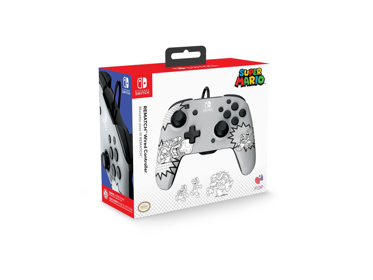 PDP Rematch Wired Controller 500-134-COMIC NSW, Comic Mario (0708056069698)