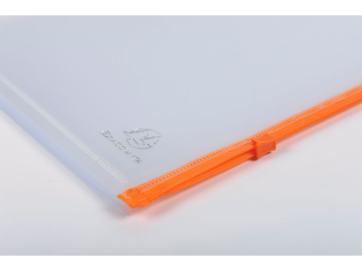 EXACOMPTA Pochette à prosp. avec zip A4 57334E 5 piéces, transparent (3130630573340)
