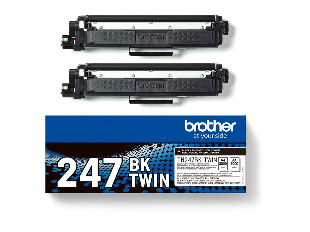 BROTHER Toner Super HY Twin nero TN-247BKTWIN HL-L3210CW 2x3000 pagine (4977766812726)