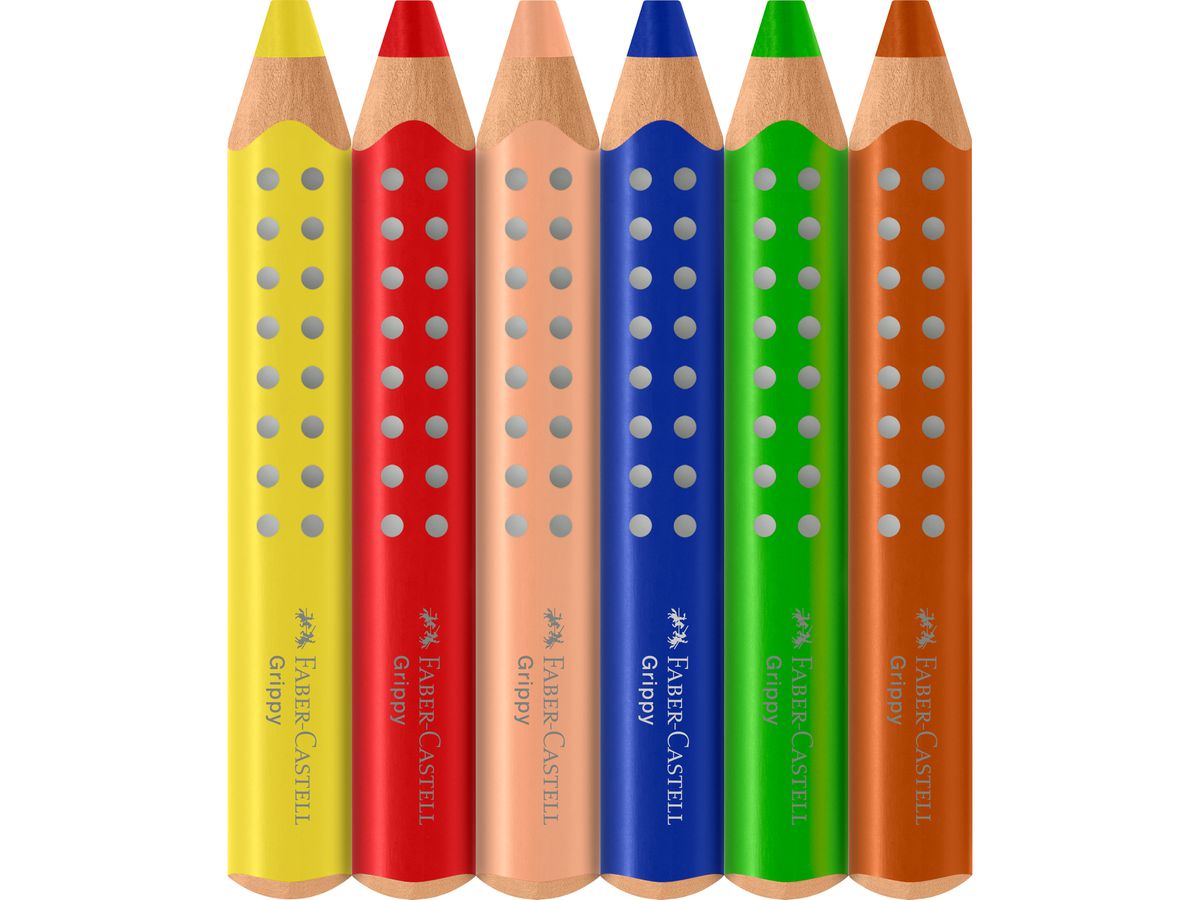 FABER-CASTELL Matite colorate Grippy 110630 6 colori (4005401106302)