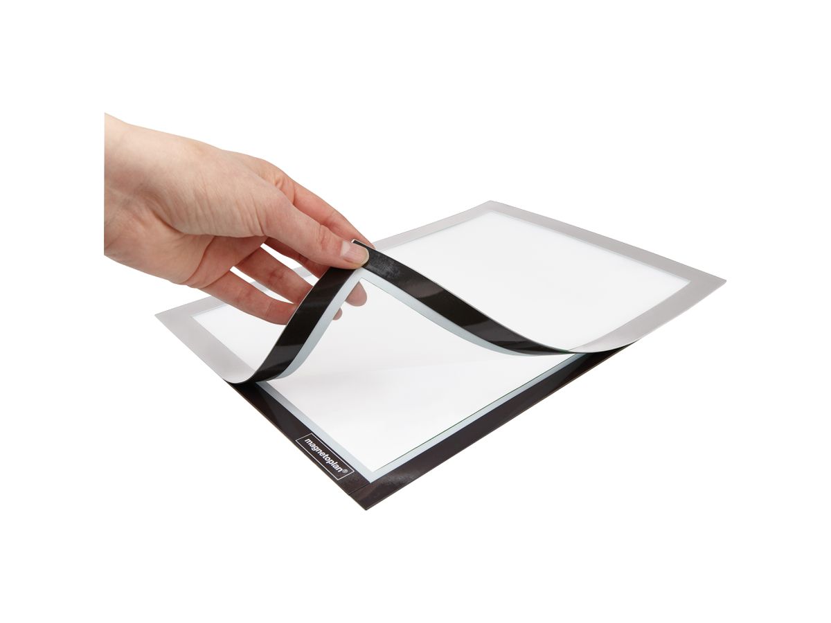 MAGNETOPLAN Cadre d'info. A5 1132232 autocollant, argent 2 pcs. (4013695065175)