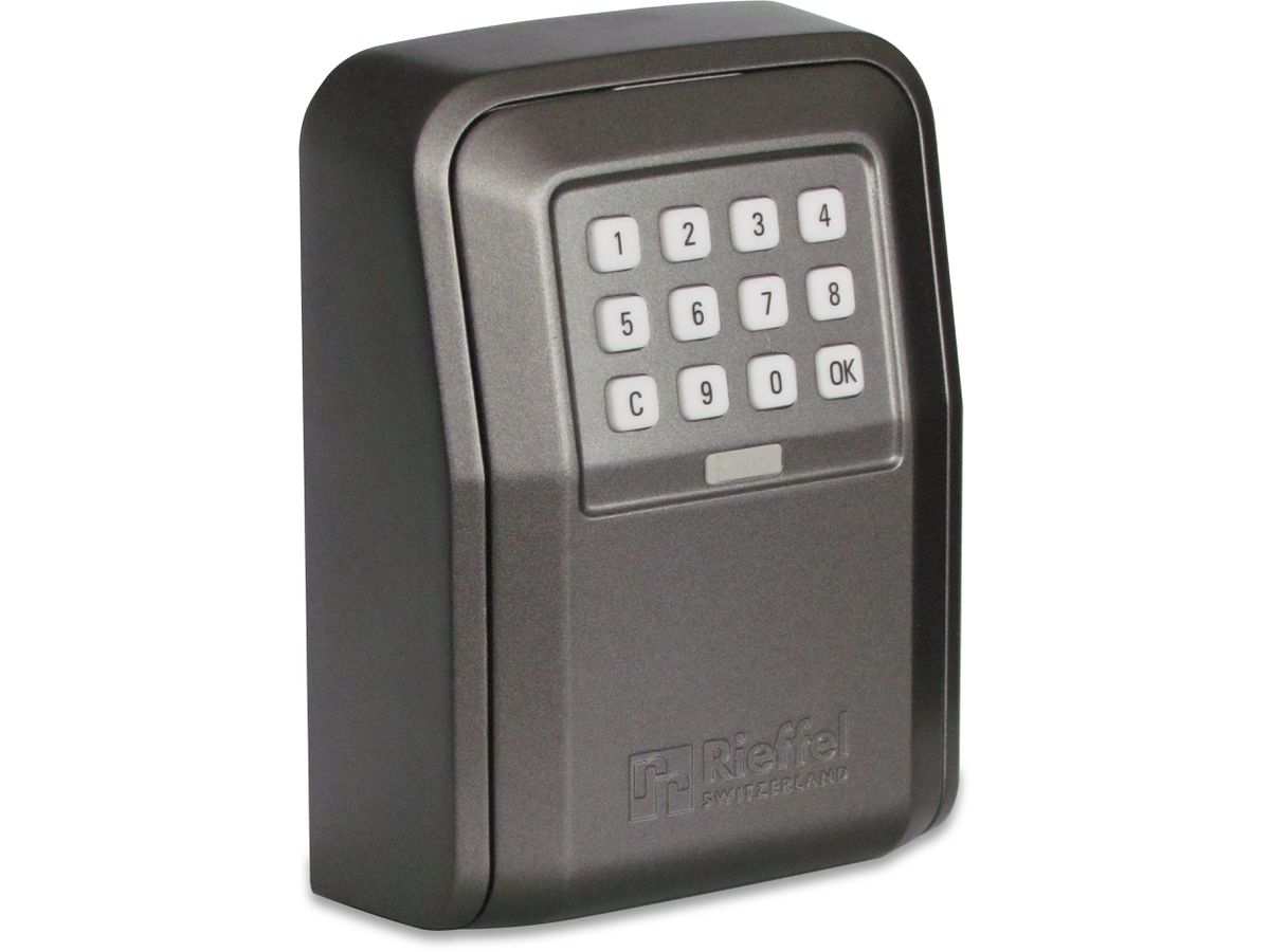 RIEFFEL SWITZERLAND Schlüsseldepot 10.5x14.5x55cm KSB-ELO XL mit Elektronikschloss, grau (7640115311566)