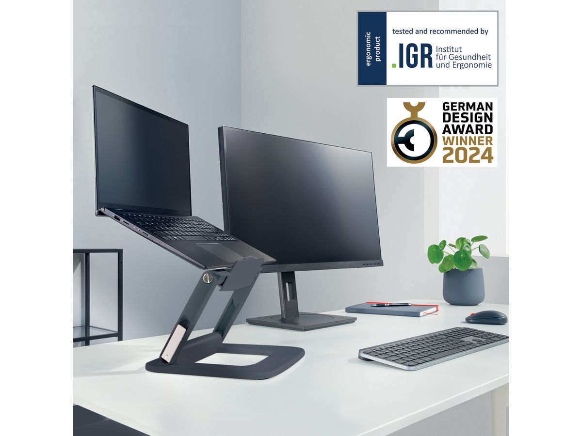 LEITZ Monitorständer Ergo 6424-00-89 Dunkelgrau (4002432138340)