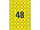 AVERY ZWECKFORM Etichette targa 30mm L612820 giallo,rotondo 960 pz./20 f. (4004182048375)
