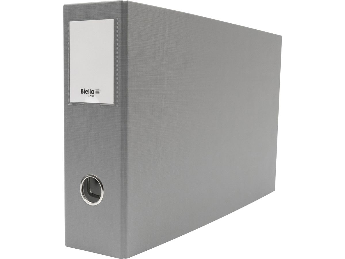 BIELLA Ordner 8cm 12045800U grau A4 quer (7611365202218)