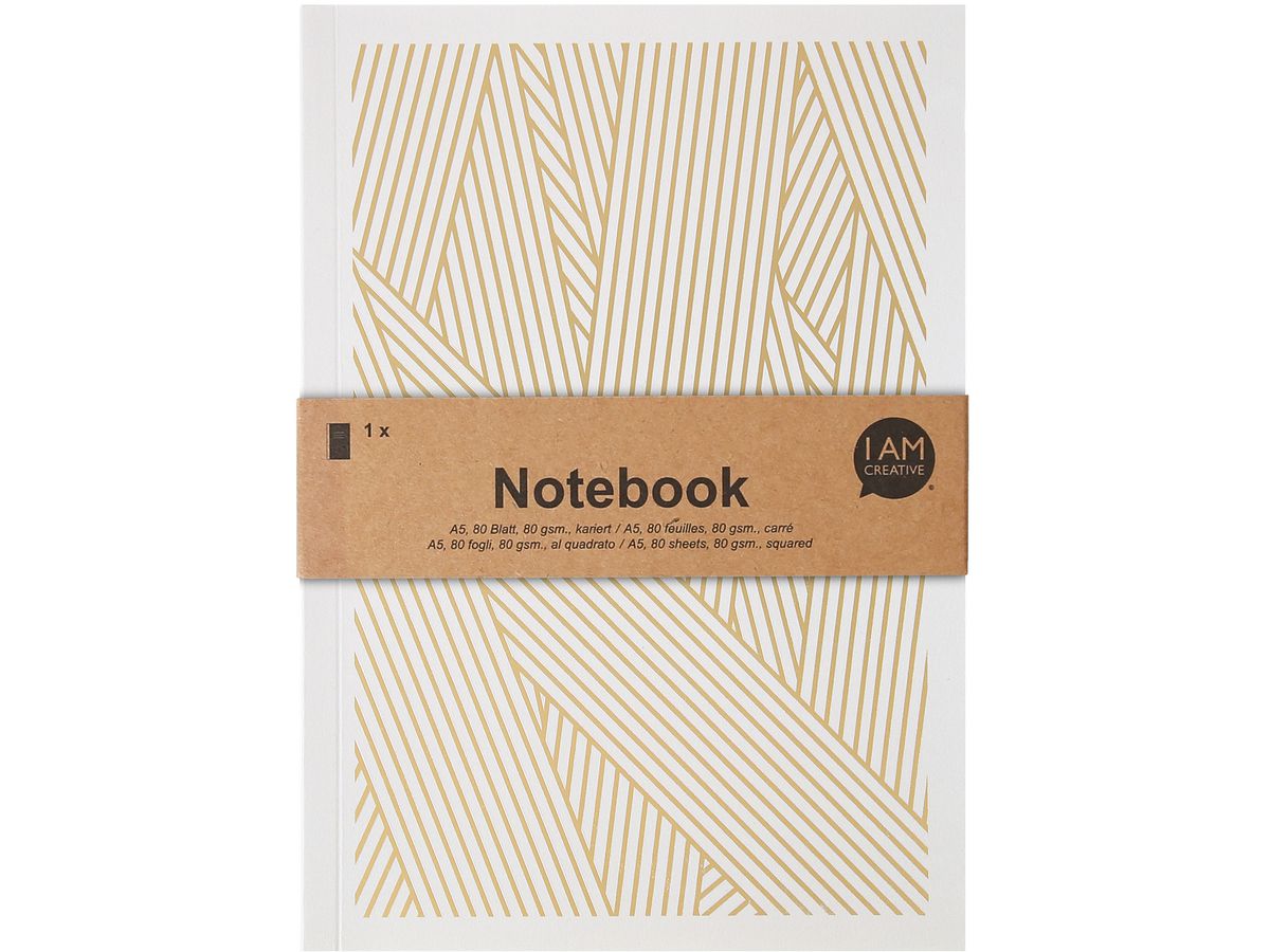 I AM CREATIVE Taccuino A5 4005.16 oro/grigio 80 pagine (7611983209453)