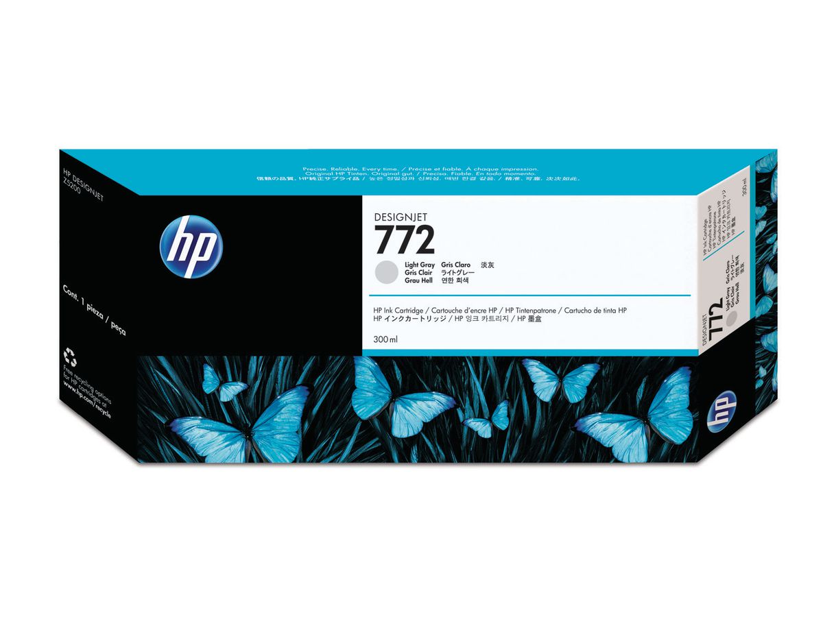 HP Cart. d'encre 772 light gley CN634A DesignJet Z5200 300ml (0884962639047)